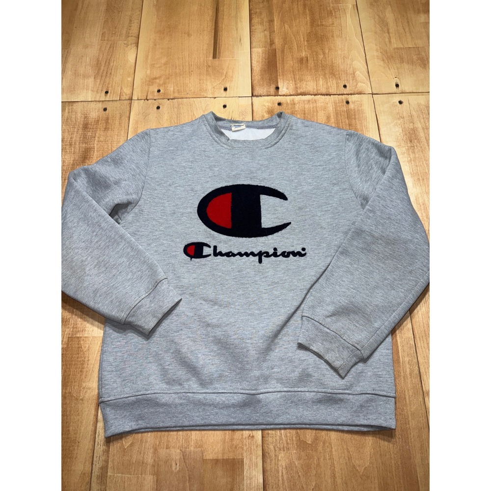 Champion Crewneck Sweatshirt Heather Gray Authentic Athletic Apparel Womens XL